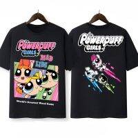 เสื้อยืดแขนสั้นคอกลมPower Puff Girl t-shirt️เสื้อยืดผ้าฟอก Unisex Cotton  งานใหม่ ทำเก่า ผ้าฟอกเฟดนุ่ม ไร้ตะเข็บข้าง สกรS-5XL