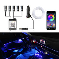 56 in 1 Car LED Interior Atmosphere Lights Universal RGB Ambient Light Optic Fiber APP Music Control Auto Decorative Neon Lamp