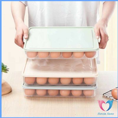 Dovin กล่องเก็บไข่  กันกระแทก ที่เก็บไข่ เก็บได้ 24ฟอง (คละสี) egg storage box