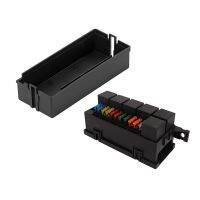 11 Way Relay Fuse Block Holds Universal Waterproof Fuse Relay Box with 6 Relays and Metallic Pins Terminal