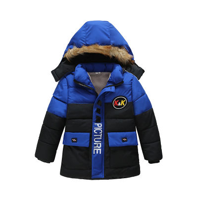 Winter Kids Baby Down Cotton Jacket Plus fleece Thicked  New Fashion Toddler Hooded Warm Outerwear Coat Kids Boy Clothes