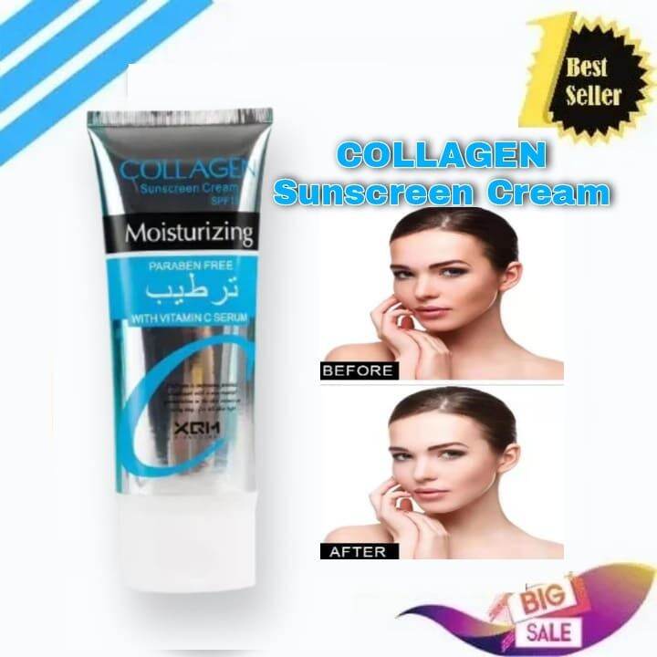 100 Effective Xiangqimei Moisturizing Collagen Sunscreen Cream With Vitamin C Serum 100ML