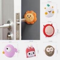 1PC Wall Protect Pad Cartoon Door Stopper Silicone Bumper Anti-Collision Slam Stoppers Decorative Doorknob Cushion Decorative Door Stops