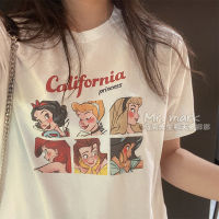 【HOT】Fulllove เสื้อยืดแขนสั้น ฟรีไซซ์ ลาย Disney Princess California รุ่น1542100%cotton