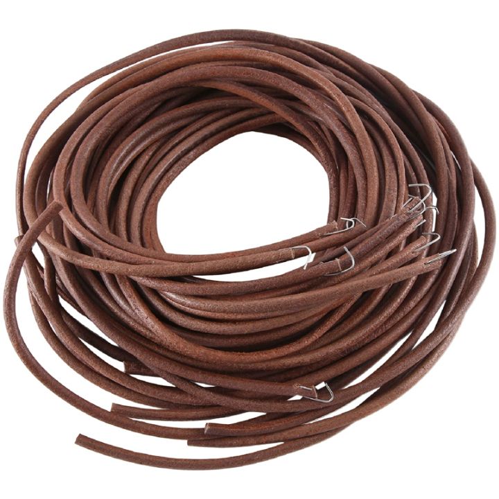 10pcs-0-5mm-flat-leather-strip-cord-braiding-string-dark-brown-espresso-sewing-machine-belt-parts