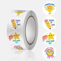 50-500pcs 1inch Round Cartoon Toys Animal stickers for kids Teacher Reward Encourage Sticker Office Seal label Animal label Stickers Labels