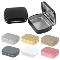 Mini Metal Storage Box With Flip Lid Empty Hinged Iron Box Portable Pill Candy Container Jewelry Organizer Storage Supplies