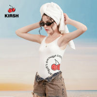 ➦ [KIRSH] BIG DOODLE CHERRY SWIMSUIT KH Women swimsuit Women lashguard swimsuit cute lashguard cute Swim wear women Swimming suit