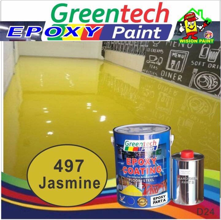 497 JASMINE ( 5L GREENTECH EPOXY PAINT ) Cat Lantai ( 4Liter Paint ...