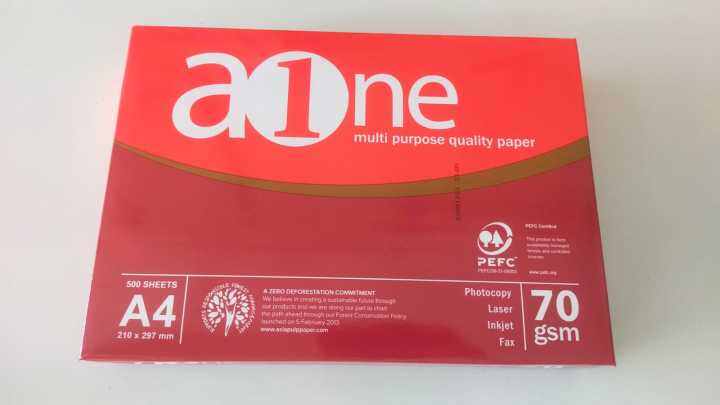 KERTAS A4 70 GRM AONE / KERTAS HVS 70 GSM AONE / AONE 1 RIM / 500 ...