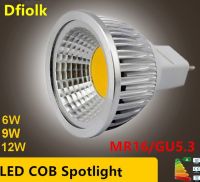 【☸2023 New☸】 sdis shop 1ชิ้น Mr16ชิปพลังแรงสูงหลอดไฟ Led สปอตไลท์ Led หรี่แสงได้6W 9W 12W 12V สีขาวนวล/เย็น Mr16ขาว12V Gu5.3โคมไฟ Led 110V/220V