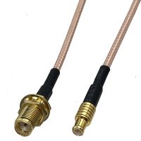 RG316 Cable SMA Female Buklhead Jack to MCX Male Plug Connector RF Coaxial Pigtail Jumper Adapter Wire Terminal 4inch 10FT