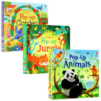 Usborne produced animal garden jungle three-dimensional book English original picture book pop up animals garden jungle interesting 3D visual three-dimensional book childrens English Enlightenment picture book parent-child interactive toy