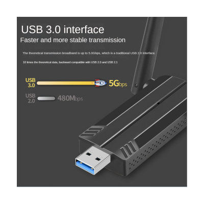 AX1800M USB อะแดปเตอร์ WiFi สำหรับ PC USB 3.0เครื่องอุปกรณ์เชื่อมต่อกับ WiFi 2.4G/5G สายคู่ตัวรับสัญญาณ WiFi สำหรับพีซีตั้งโต๊ะการ์ดเชื่อมต่อเครือข่าย LWK3825