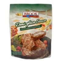 บรูค เดมิ-กลาส ซอส (ซอสสำหรับราดเนื้อสัตว์และผัก) 120 กรัม - Demi Glace Sauce 120g Brook brand