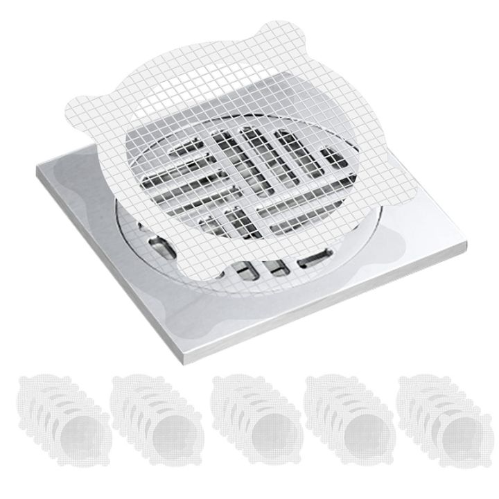 60-pcs-disposable-shower-drain-hair-catcher-cover-for-showers-amp-bathtubs-mesh-stickers-mesh-filter-sink-strainer-sticker