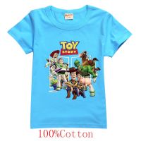 100% Cotton  Summer Toy Story Boy Girl T Shirt Short Sleeve Tees Tops Kids Toy Story 4 Children Short Sleeved T