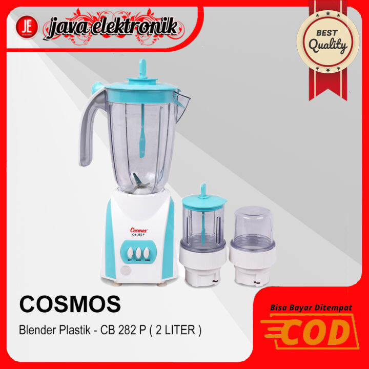 Cosmos Blender CB-282P / CB 282 P PLASTIK 2 LITER GARANSI RESMI 3 IN 1 ...