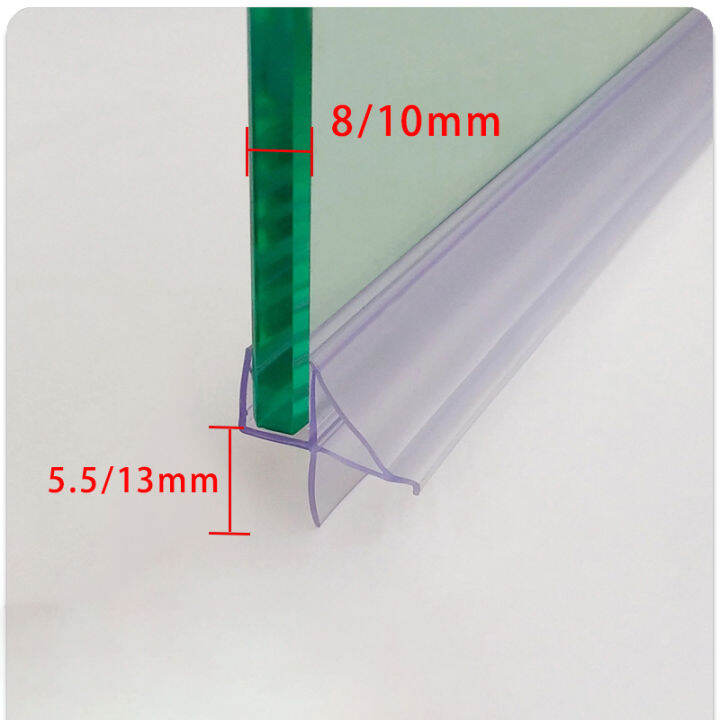 Glass Door Weatherstrip Bath Shower Screen Door Seal Strip 8 to 10mm
