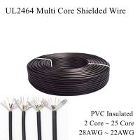 UL2464 28AWG Multi Core PVC Insulated Shielded Wire Flexible Signal Electronic Cable 2 3 4 5 6 8 10 Pin Anti Interference Line Wires Leads Adapters