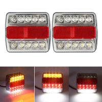 2pcs Rear Led Trailer Tail Lights Kit Truck Waterproof Universal 12v 15led Campers Trailer Taillights