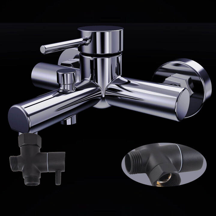 Black Shower Diverter 3 Way Compression And ExplosionProof Universal