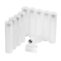 10pcs 5ml Empty Plastic Roll On Bottles Roller Ball Essential Oil Perfume Refillable Bottle Portable Travel Makeup Container Travel Size Bottles Conta