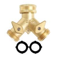 Garden Hose Splitter Heavy Duty Garden Hose Splitter Brass Solid Y Hose Splitter 2 Way Metal Body for Outdoor and Indoor Use advantage