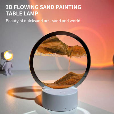 【พร้อมสต็อก】3D ที่มีสีสันย้ายทรายจิตรกรรมนาฬิกาทรายนาฬิกาทรายโคมไฟ Led ในจอแสดงผลการเคลื่อนไหวดูดภาพวาดรูปภาพโคมไฟศิลปะตกแต่ง