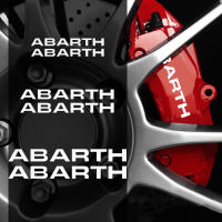 6ชิ้นสติกเกอร์รถยนต์สีขาวสำหรับ Abarth 595 695 Punto 1000 204A ของตกแต่งเบรครถยนต์