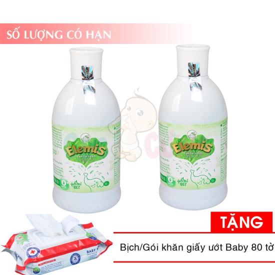 Bộ 2 chai nước tắm thảo dược elemis 200ml cho trẻ sơ sinh chống rôm sẩy - ảnh sản phẩm 1