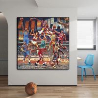 Famous Basketball Basketball Star Boy Mural Poster Family Room Childrens Room Bedroom Wall Decoration Canvas Art (no Frame)