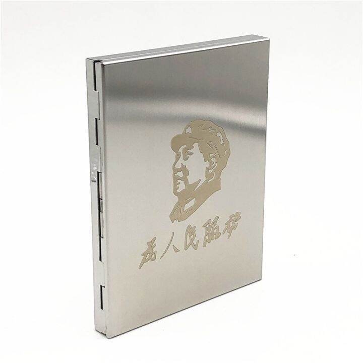 alalinong-chairman-mao-stainless-steel-cigarette-case-ultra-thin-metal-universal-cigarette-box-wire-drawing-process-smoking-box