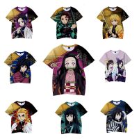 2023ใหม่แอละแบมา sale】anime demon Slayer Double Print T shirt kimetsu NO yaiba ผู้ใหญ่เสื้อ kamado tanjiro Nezu japanesekok