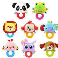 Newborn Baby Rattles Toys Cartoon Animal Baby Plush Rattle Mobile Bell Toy For 0-3Y Infant Baby Cartoon Grab Educational Toys