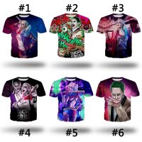 2023 New3D พิมพ์ Harley Quinn Suicide Squad ผู้ชาย T เสื้อ Harajuku แขนสั้น Graphic