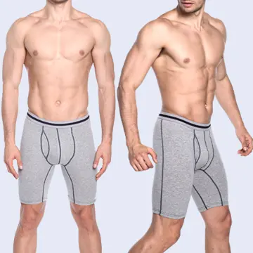 Man Sexy Open Front Boxers Bulge Elephant Nose Underwear Long