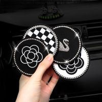 Car Water Coaster Diamond Silicone Storage Mat Car Non-slip Pad Interior Cute Decoration Supplies