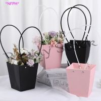 【hot sale】 ✹☃ B41 CKFR Portable Flower Box Waterproof Paper Handy Bag Kraft Handbag Party Gift Box