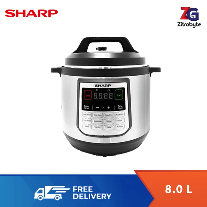 SHARP 8L Pressure Cooker KQ809ST Keep Warm Function 12 Cooking
