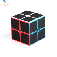 LEADINGSTAR 2x2เมจิก Cube คาร์บอนไฟเบอร์สติ๊กเกอร์เรียบความเร็ว Cube เด็กบีบอัดปริศนาของขวัญของเล่นสำหรับวันเกิดคริสต์มาส1【cod】