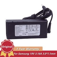 19V 3.16A 60W 3.0*1.1ที่ชาร์จอะแดปเตอร์ DC AC มม.แล็ปท็อปของแท้สำหรับ Samsung 350XAA 350XAA 55X0AA AD-6019A PA-1600-96 CPA09-004A