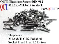 DIN 912 M1.6 Titanium screw M1.6x3 M1.6x4 M1.6x5 M1.6x6 M1.6x8 M1.6x10 M1.6x12 M1.6x14 M1.6x16 Socket Head Ti GR2 ISO 4762