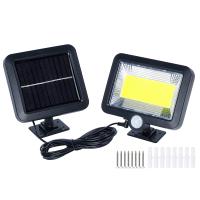 COB Solar Power PIR Motion Sensor Wall Light Outdoor Waterproof Energy Saving Street Yard Path Home Garden Lamp