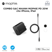 Combo sạc nhanh Mophie Power Delivery 20W dành cho iPhone iPad