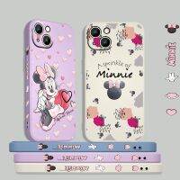 [Hot K] เคสสำหรับ Apple iPhone โทรศัพท์ Mickey Minnie Disney 14 13 12 Mini 11 Pro XR MAX XR X 8 7 6S Plus เชือกของเหลวด้านซ้าย Fundas แบบนิ่ม