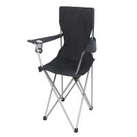 Basic Quad Folding Outdoor Camp Chair Black