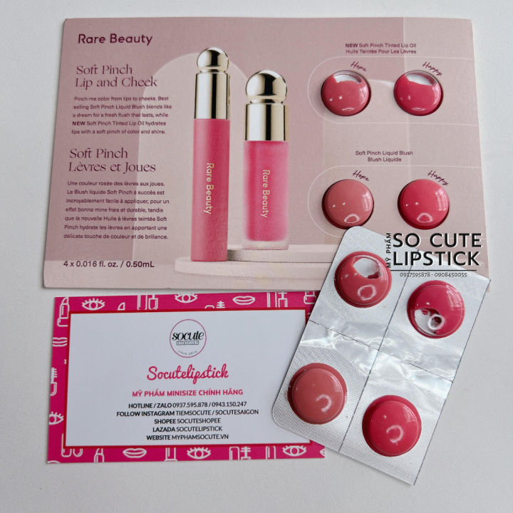 Sample Vỉ Son Môi và Má Hồng Rare Beauty Soft Pinch Lip and Cheek ...