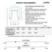 Lovito Casual Plain Cold Shoulder Split Front Dress L10098 (BlackGreen)