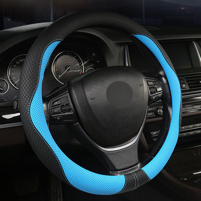 Car Steering Wheel Cover Leather 38CM Universal Auto Steering Wheel Covers Cases Protect 15Inch For Volkswagen VW Golf 4 MK4 Gti
